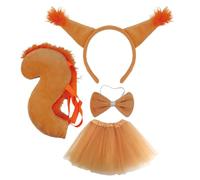 Serre-tête en forme d'oreille d'écureuil avec queue pour femme - Style dessin animé - Bandeau animal pour adulte - Coloré