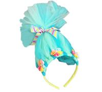 Serre-tête en maille colorée pour jeux de rôle - Accessoire pour cheveux avec décorations de conte de fées pour enfants - Accessoire pour cheveux en tulle