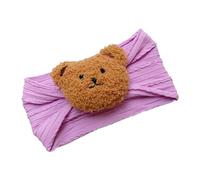 Serre-tête en nylon fait à la main avec ours pour bébé fille