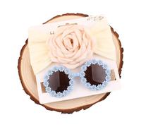 Serre-tête en nylon pour enfants de 0 à 3 ans, lunettes de soleil avec bandeau coordonné, accessoires pour bébé