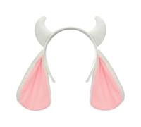 Serre-tête en peluche avec oreilles de mouton et cornes - Accessoire de voyage pour cosplay, fête d'anniversaire, école, jeux - Sans danger pour les enfants - Accessoire de déguisement