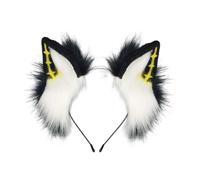 Serre-tête en peluche fait à la main avec oreilles de loup - Unisexe - Accessoire de fête pour femme et adolescente