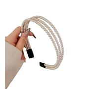 Serre-tête en perles, élégant, trois couches, for femmes et filles, accessoire tendance for cheveux Pour FêTes, Mariage, Anniversaire