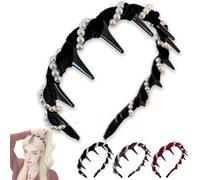 Serre-tête en perles, serre-tête vintage en fausses, accessoire de coiffure brillant en zigzag, idéal pour les mariages, les fêtes ou au quotidien, perles élégantes