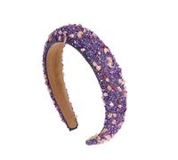 Serre-tête en pierres précieuses pour femme - Serre-tête large - Accessoire de costume pour femme et fille - Accessoire tendance pour un usage quotidien
