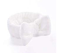 Serre-tête en polaire corail pour femme - Pour maquillage spa - Turban - Accessoires pour cheveux - Blanc