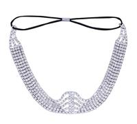 Serre-tête en strass pour femme - Serre-tête en cristal scintillant - Bandeau élastique pour fête prénuptiale