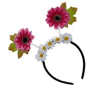 Serre-tête en tissu avec tournesol artificiel pour fête de plage et fête d'anniversaire, tous les âges