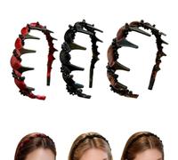 Serre-tête en zigzag - Bandeau vintage avec perles artificielles de cranium - Serre-tête ondulé en diamant étincelant pour 1 seconde - Rehausse la ligne des cheveux et crée un effet sculptant le