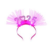 Serre-tête épais lumineux pour femme avec flamme LED pour fête du Nouvel An, bal de fin d'année, rave, couleur aléatoire A