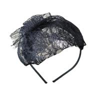 Serre-tête esthétique en dentelle avec nœud pour femmes et filles, serre-tête bibi pour robes de soirée, coiffure, fête de thé