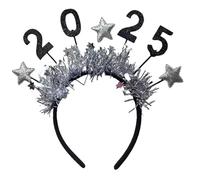 Serre-tête étoile de bonne année 2025 - Bandeau à paillettes en étoile brillant | Accessoires pour cheveux du Nouvel An | 2025 Joyeux Nouvel An Diadème | Fournitures de souvenirs