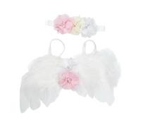 Serre-tête fait à la main en plumes d'ange pour séance photo de bébé - Accessoire pour cosplay et photographie - Aile