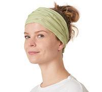 Serre Tete Femme 100% Coton - Bandeau Cheveux Homme Bandana Tête Foulard Elastique Boho Extensible Vert