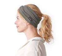 Serre Tete Femme Chic Sport - Elastique Cheveux Homme Bandana Double Boucle Twist Japonais Accessoire Travail Hair Band Torsadé Et Athlétique pour Transpiration Gris Charbon