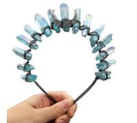 Serre-tête femme en cristal de quartz avec pierre naturelle pour décoration de tête Style bohème Couronne pour fête de mariage