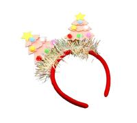 Serre-tête festif vert sapin de Noël pour enfants et adultes - Accessoire confortable en feutre - Facile à porter - Décoration d'événement scolaire