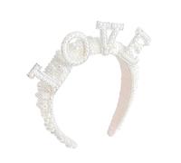 Serre tête « Future mariée » avec voile orné de perles et de cristaux accessoire de coiffure
