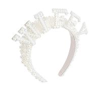 Serre tête « Future mariée » avec voile orné de perles et de cristaux accessoire de coiffure