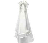 Serre tête « Future mariée » avec voile orné de perles et de cristaux accessoire de coiffure