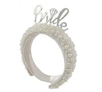 Serre tête « Future mariée » avec voile orné de perles et de cristaux accessoire de coiffure