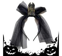 Serre-tête gothique avec voile pour Halloween | Accessoires de costume effrayants pour carnaval, bals masqués, spectacles de scène, coiffe d'Halloween, gothique