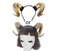 Serre-tête gothique d'Halloween pour femmes et filles, en corne de mouton, animal de la forêt, pour costumade - Découpe H pour la fabrication de cartes