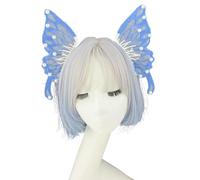 Serre-tête gothique en forme de papillon avec perles de cristal pour jeux de rôle et séances photo
