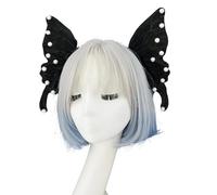 Serre-tête gothique en forme de papillon avec perles de cristal pour jeux de rôle et séances photo, taille unique, Comme décrit