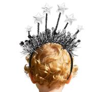 Serre-tête « Happy New Year » | Couvre-chef argenté pour le Nouvel An - Bandeaux à paillettes dorées - Pour femmes et adultes - Costume de famille pour fête de, école, cabine photo, anniversaire