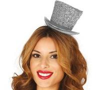 serre-tête haut-de-forme paillettes adulte argent - guirca 13034 Gris G