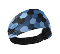 Serre-tête hexagonal en nid d'abeille bleu évacuant l'humidité pour le maquillage, le cyclisme, le football, la randonnée