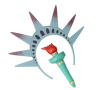 Serre-tête lampe torche Statue des Libertés Accessoires de scène Serre-tête pour Halloween et 4 juillet, accessoires de fête, fête de l'indépendance