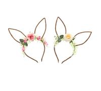 Chaks - Serre-TÊTE Lapin Fleurs PÂQUES - Accessoire de déguisement - Cosplay pour Pâques - Thême(s) :