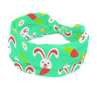 Serre-tête large et mignon pour femme - Motif lapin et carotte - Bandeau turban antidérapant pour entraînement, yoga, sport, course à pied
