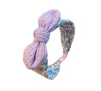 Serre-tête large noué avec motif floral, nœud décoratif, confortable, antidérapant, pour enfants, école, usage quotidien, accessoires pour cheveux