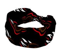 Serre-tête large pour femme, motif griffe d'ours Grizzly rouge, élastique, antidérapant, nœud torsadé, accessoire pour cheveux