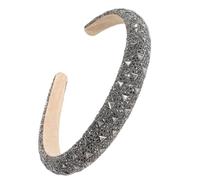 Serre-tête léger et réglable avec strass foncés scintillants - Accessoire pour cheveux - Pour célébrations - Utilisation professionnelle