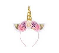 Serre tete licorne paillette a fleurs