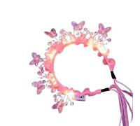 Serre-tête lumineux à LED avec motif de papillon pour enfants, activités nocturnes, vacances, déguisement, fête