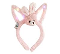 Serre-tête lumineux pour enfants avec oreilles en peluche - Pour fêtes de fin d'année