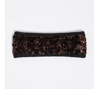 Serre-tête maille paillettes marron M