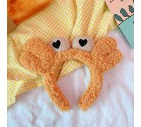 Serre-tête mignon en forme de crabe pour femme, bandeau mignon de crabe de dessin animé, bandeau antidérapant pour cheveux, orange, 15 cm x 23 cm