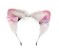Serre-tête mignon oreilles de chat cosplay avec petit nœud pour femme adolescente pour diffusion en direct Carnavals