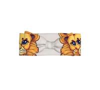 Serre-tête mignon petit lion avec nœud pour filles - Bandeau en polyester doux et extensible, parfait pour les nouveau-nés, 0 à 6 mois, cadeau de bébé, accessoire photo