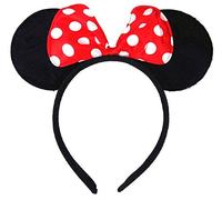 Serre-tête Minnie nœud rouge pois blancs femme accessoire costume idée cadeau Noël anniversaire