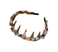 Serre-tête moderne avec dents irrégulières en acrylique pour un look tendance