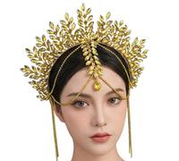 Serre-tête moderne en cristal étincelant - Pour fête de mariée - Avec pompons - Décoration de tête en perles