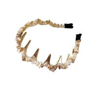 Serre-tête moderne pour cheveux avec dents en cristal - Accessoire de mariage - Pierre écrasée
