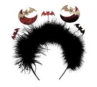 Serre-tête multifonction pour Halloween, motif lune, chauve-souris, accessoire de déguisement pour enfants, filles, décoration de fête de maternelle, décoration de tête de chauve-souris
